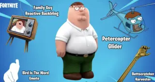 Peter Griffin In Fortnite meme card, common rarity