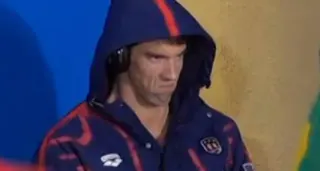 #PhelpsFace / Angry Michael Phelps meme card, common rarity