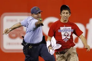 Phillies Tased Fan meme card, common rarity