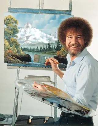 Photoshop Bob Ross meme card, rare rarity