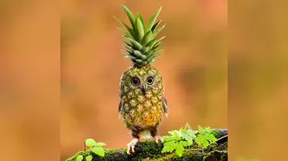 Pineapple Owl meme card, common rarity