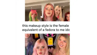 Pink Nose E-Girl Makeup meme card, common rarity