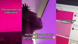 Pink Screen meme card, common rarity
