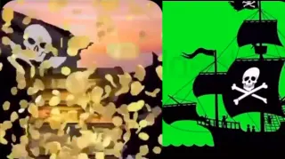 Pirate Irony / There Be Treasure meme card, common rarity