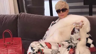 Platinum Blonde Kris Jenner meme card, common rarity