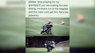 Please Stop Praying For My Grandpa, You Are Making Him Too Strong meme card, common rarity