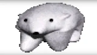 Carte meme Polar Bear GIF, rareté rare