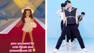 Pose 28 in Dress to Impress (Roblox Game) meme card, rare rarity