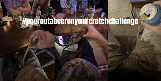 Pour a Beer on Your Crotch Challenge meme card, common rarity