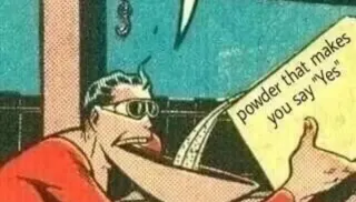Powder That Makes You Say "Yes" meme card, rare rarity