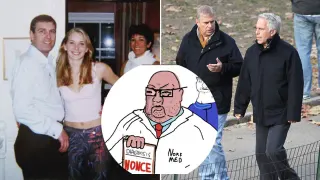 Prince Andrew Is a Sweaty Nonce meme card, common rarity