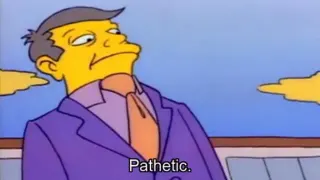 Principal Skinner's "Pathetic" meme card, epic rarity