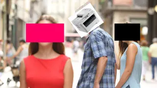 Printer Magenta meme card, common rarity