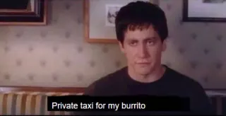 Private Taxi For My Burrito meme card, common rarity
