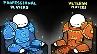 Professional Players vs. Veteran Players meme card, common rarity