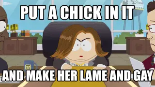 Carte meme Put A Chick In It, And Make Her Lame And Gay, rareté commune