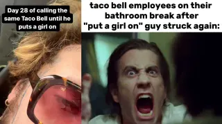 "Put a Girl On" Taco Bell Phone Prank meme card, common rarity