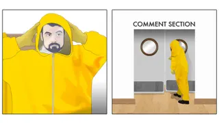 Putting on a Hazmat Suit meme card, common rarity
