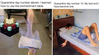Quarantine Day X meme card, common rarity