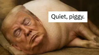 Carte meme « Quiet Piggy » Donald Trump, rareté commune