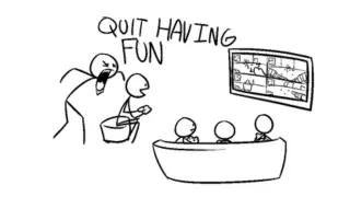Quit Having Fun meme card, rare rarity