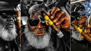 r/Cigars Man / Black Guy With Cigar meme card, common rarity