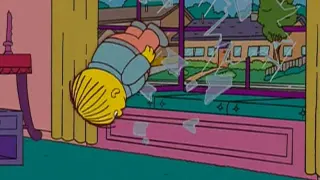 Carte meme Ralph Wiggum Diving Through Window, rareté commune