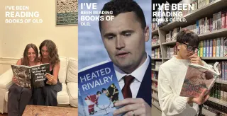 Reading Books Of Old meme card, common rarity