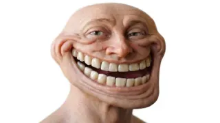 Carte meme Realistic Troll Face / Hey, You Might Know Me Already, rareté commune