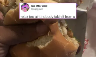 Relax Bro Ain't Nobody Takin' It From U meme card, common rarity