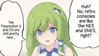 Retro Games Sanae / Boomer Sanae meme card, common rarity