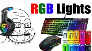 RGB Lights meme card, common rarity