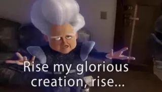 Rise My Glorious Creation meme card, common rarity