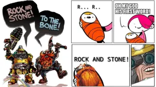 Carte meme Rock and Stone (Deep Rock Galactic), rareté commune
