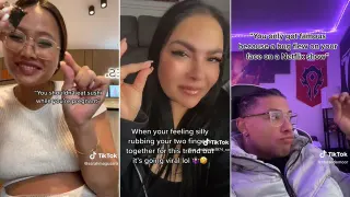 Rubbing Fingers Together / Tiny Violin TikTok Trend meme card, common rarity
