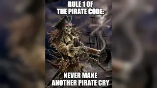 Rules of the Pirate Code meme card, common rarity