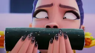 Carte meme Rumi Sniffing Kimbap, rareté commune