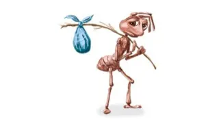 Sad Ant With Bindle / Homeless Ant / How It Feels To Ant meme card, rare rarity