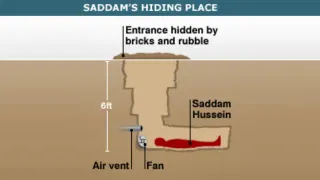 Saddam Hussein's Hiding Place meme card, legendary rarity