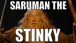 Saruman the Stinky meme card, common rarity