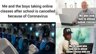 School During The Coronavirus Lockdown meme card, common rarity
