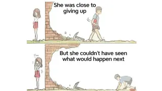 She Was Close to Giving Up meme card, common rarity
