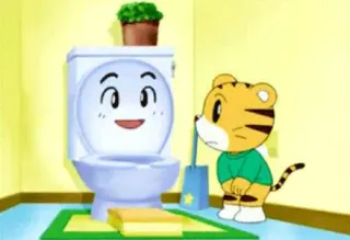 Shimajiro: Toilet Training meme card, common rarity
