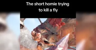 Short Friend POVs / That One Short Friend Fighting For His Life meme card, common rarity