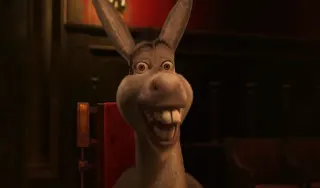 Shrek 2 Dinner Scene meme card, common rarity