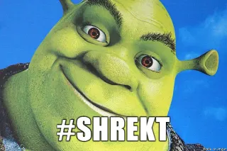 Shrekt meme card, rare rarity