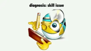 Skill Issue / Simply a Difference in Skill meme card, rare rarity