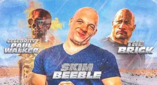 Skim Beeble meme card, common rarity