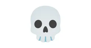 Skull Emoji 💀 meme card, rare rarity