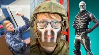 Carte meme Skull Face Army Guy / Skull Trooper IRL, rareté commune